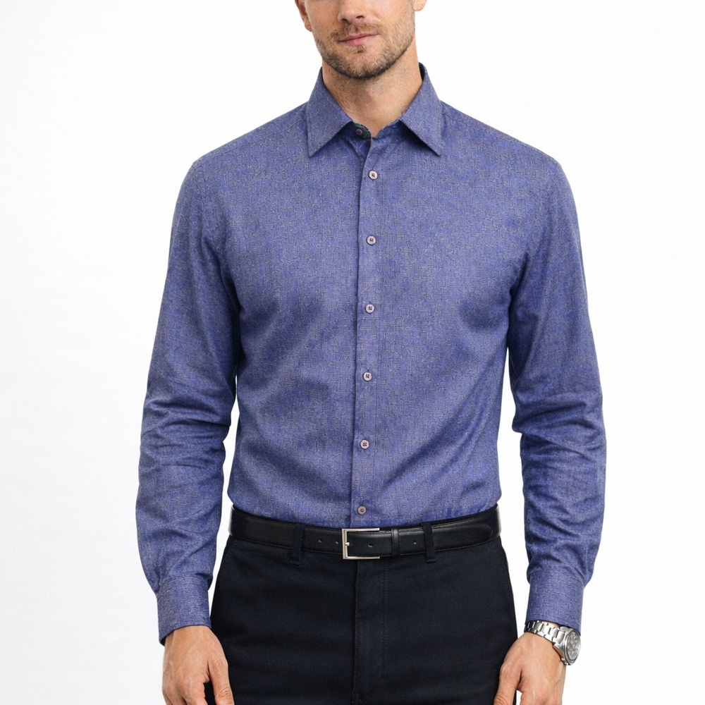 Robert Graham Classic Fit Shirt Men’s 2XL‎ Blue Pattern Cotton Long Sleeve